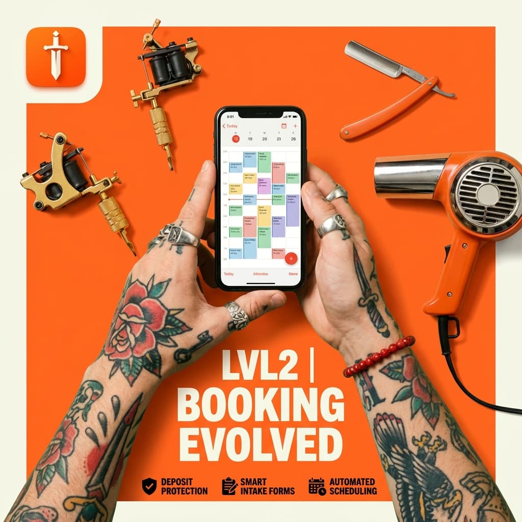 LVL2 calendar scheduling on a phone with tattoo tools